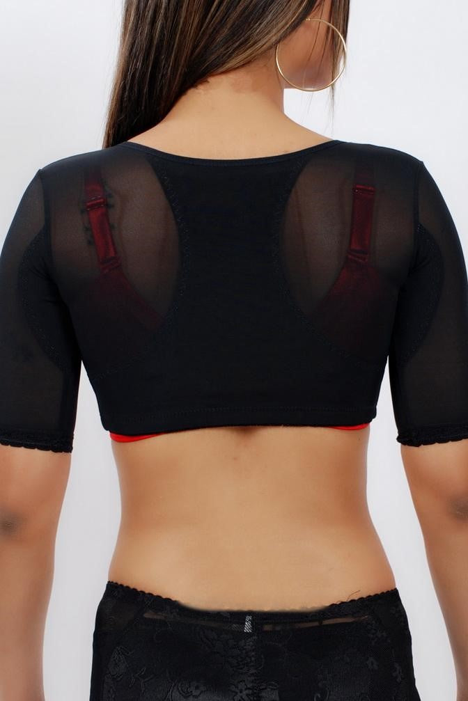 L2 Open Bust Back Posture Corrector Arm Shaper Crop Top #81028