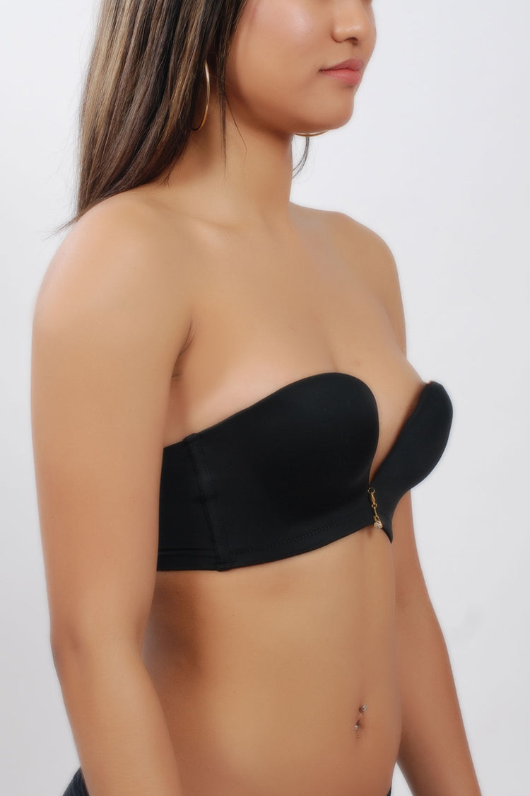 Push Up Bra for Women - Simple Silky Underwire with Removable Strap #11059