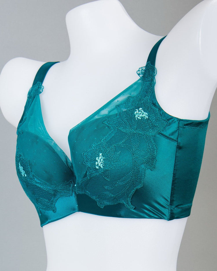 Floral Silk Push-Up Bra | Elegant Flower Bra Lace