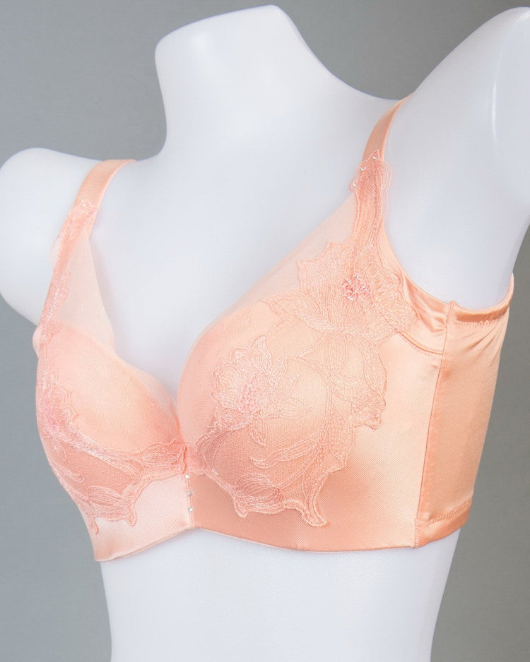 Floral Silk Push-Up Bra | Elegant Flower Bra Lace